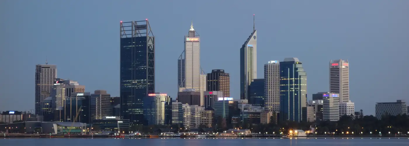 Perth CBD skyline across the water